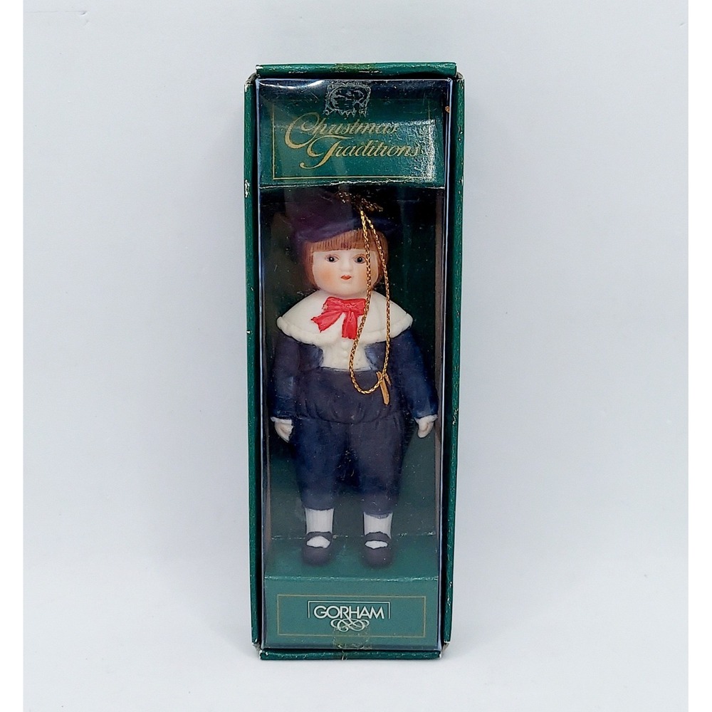 1987 Gorham Christmas Traditions Doll Ornament Christopher G2305